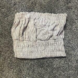 Striped Gray Tube Top